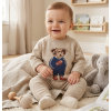 J15730: Baby Boys Knitted 2 Piece Outfit (0-12 Months)